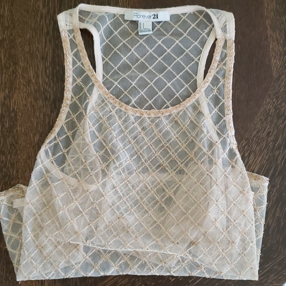 Sheer beaded top